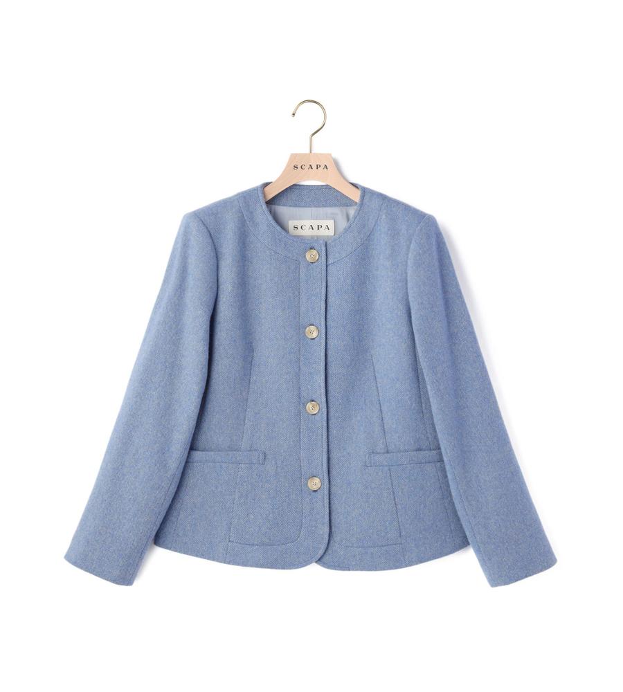 新品　SCAPA スキャパ　8万　42 ツイード　コート　グレー系 新品 SCAPA スキャパ 8万 42 ツイード コート グレー系