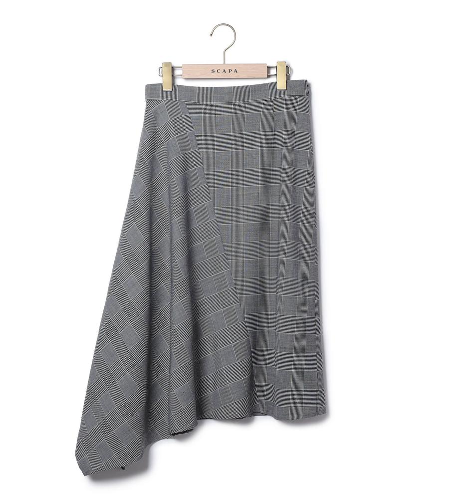 サイロチェックスカート｜手洗い可｜SCAPA Lサイズ(スキャパエルサイズ