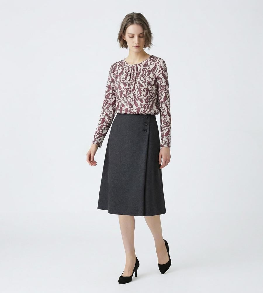 【NEW】スキャパ/ナチュラルツィードスカート ツイルツィードスカート｜スカート｜SCAPA Lサイズ(スキャパエルサイズ