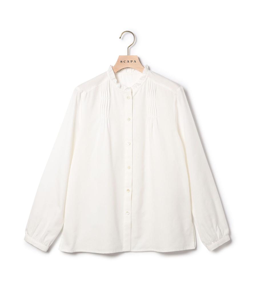 スキャパ（SCAPA）/コットンツイルホワイトブラウス コットンツイルホワイトブラウス｜ブラウス・シャツ｜SCAPA Lサイズ