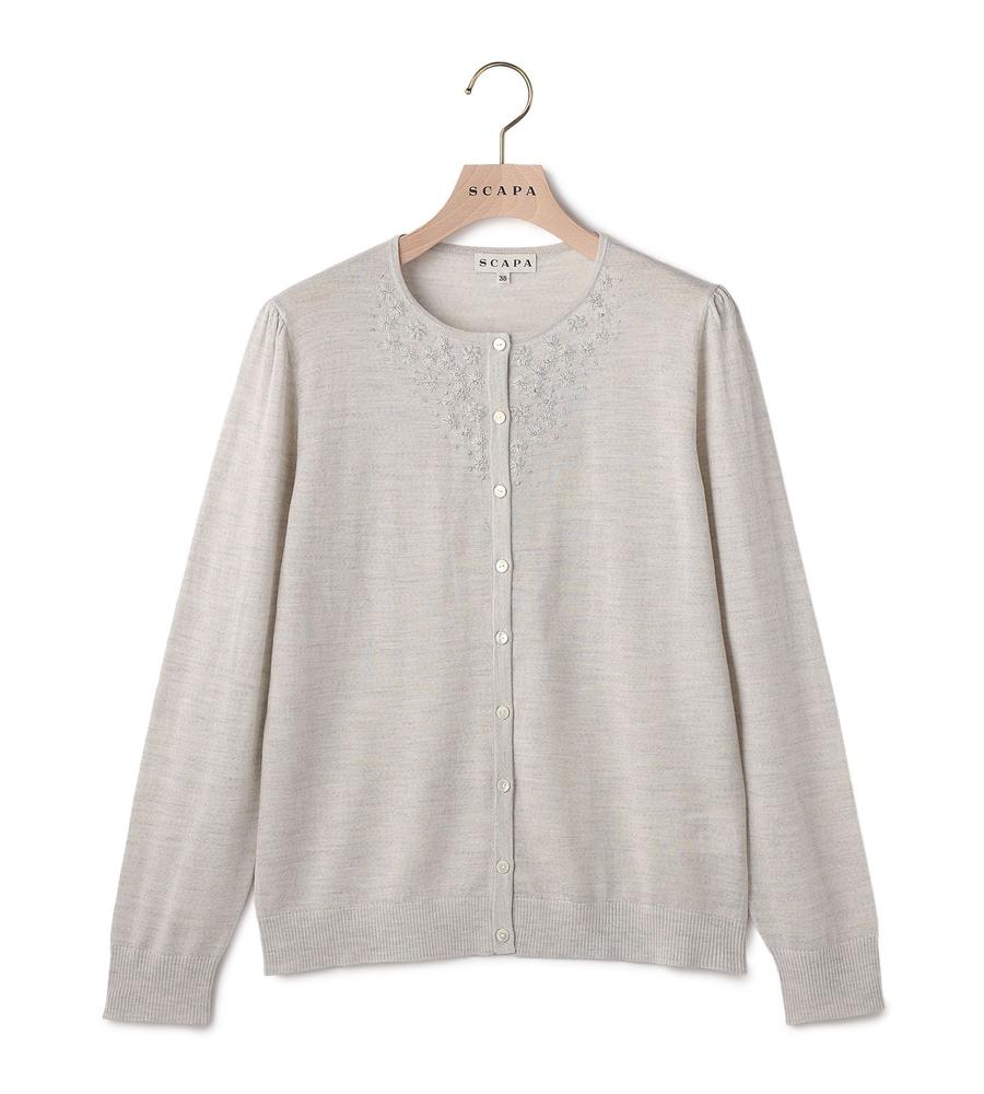 新品タグ付☆SCAPA リバティコンビニットカーディガン 38 セール