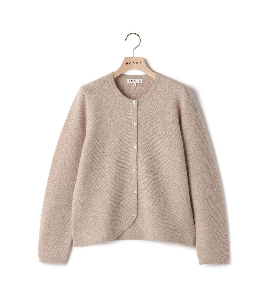 スモールパターンニットカーディガン｜ニット｜SCAPA Lサイズ(スキャパ