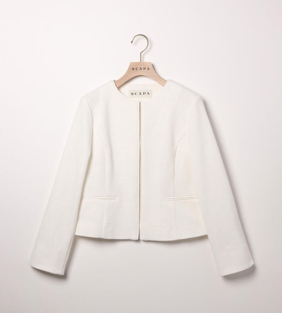 ストレッチツィードジャケット｜ジャケット・ブルゾン｜SCAPA Lサイズ