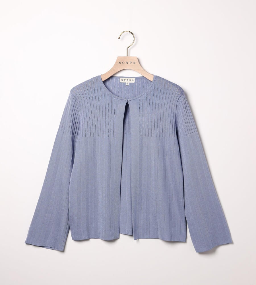 SCAPA レースカーディガン サイズ42 SCAPA - Scapa(スキャパ) カーディガン サイズ42 L レディース美