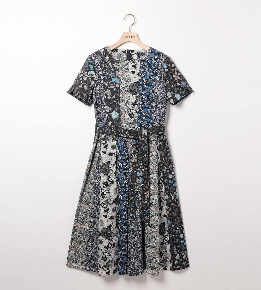 Lサイズ】Liberty Printパッチワーク2ワンピース｜手洗い可｜SCAPA L