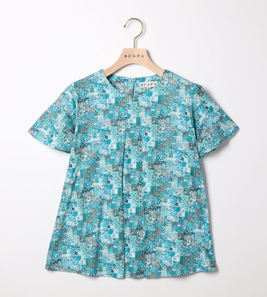 SCAPA Lサイズ / スキャパエルサイズ Liberty Printアーカイブフリル袖カットソー SCAPA｜Liberty Printアーカイブフリル袖カットソー | Rakuten