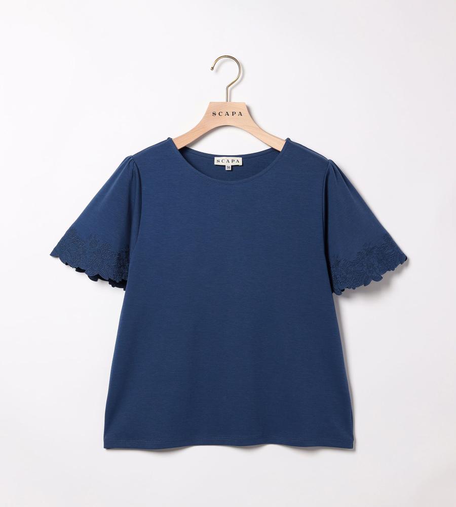 SCAPA Lサイズ / スキャパエルサイズ クリアエンブロノスリーブカットソー クリアスムースノースリーブカットソー｜カットソー｜SCAPA L