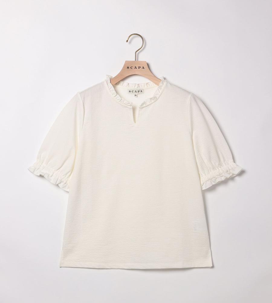 SCAPAレディース半袖カットソー  スキャパ コットンリネン半袖カットソー｜カットソー｜SCAPA Lサイズ(スキャパ