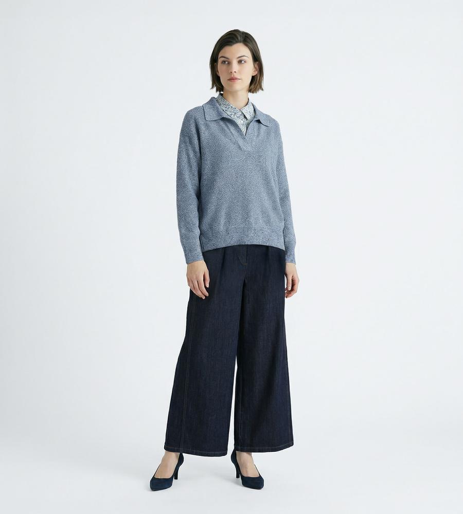 コンフォートデニムパンツ｜手洗い可｜SCAPA Lサイズ(スキャパエル