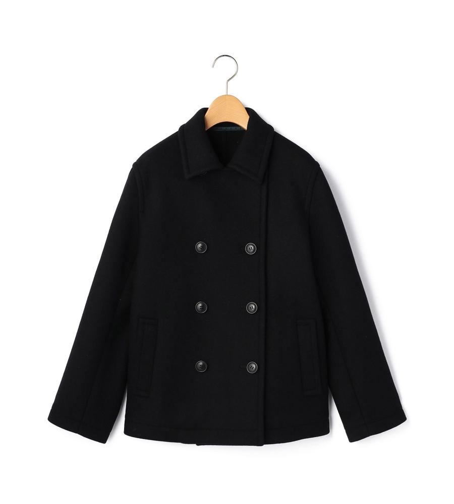 【良品】MICHAEL KORS メルトン ライダース ウール コート ブラック 良品】MICHAEL KORS メルトン ライダース ウール コート ブラック