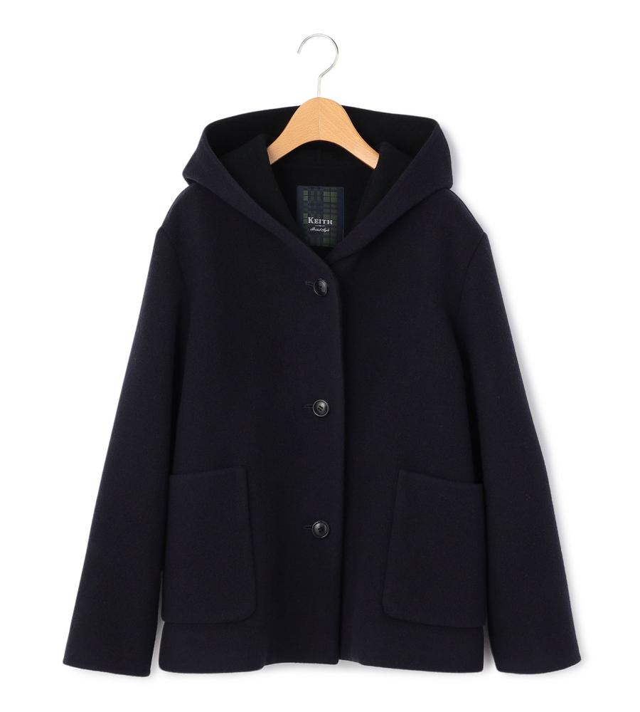 定価11.8万✨エトセンス　リバーシブルコート　ビッグシルエット　紺　ネイビー 35Y085-11] スタンドカラーコート ライナー付き コート メンズ