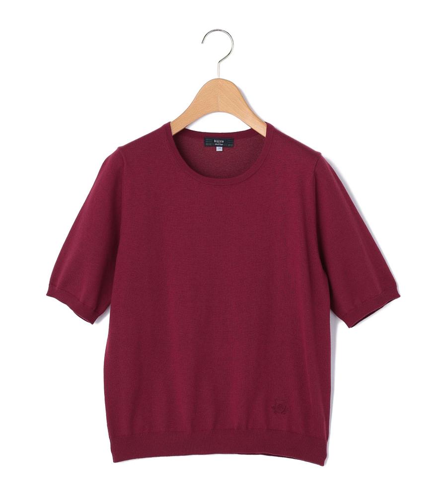 この夏物【新品】KEITHキース　ローズレッド麻混カーディガン C/Lニットカーディガン｜ニット｜KEITH(キース)｜ルック公式