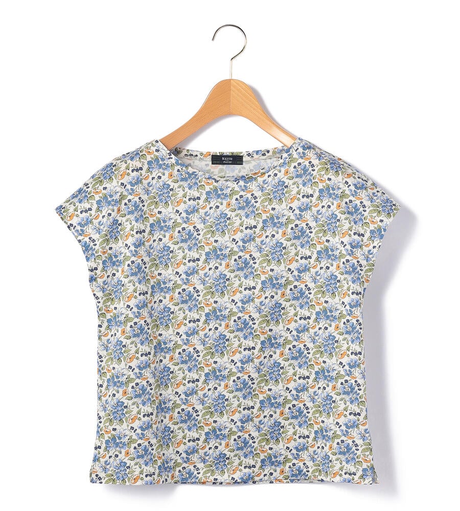 【Lサイズ】Canina Liberty Print Cut＆Sewn フレンチスリーブ Lサイズ】Canina Liberty Print Cut&Sewn フレンチスリーブ