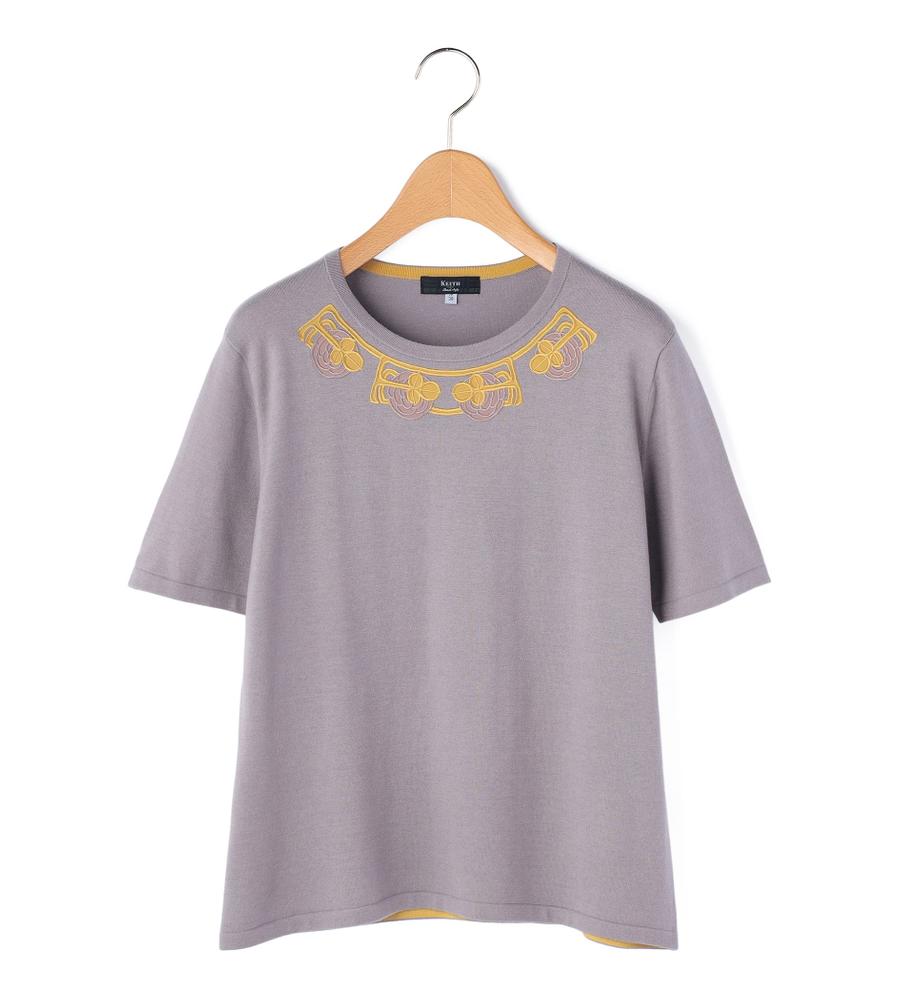 キース（KEITH）/【Lサイズ】Ｖ＆Ａエンブロイダリーニットプルオーバー V&Aエンブロイダリーニットプルオーバー｜ニット｜KEITH(キース