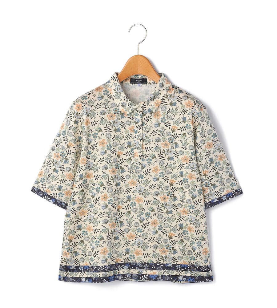 Edenham Border Liberty Print Polo Collar Cut&Sewn｜カットソー
