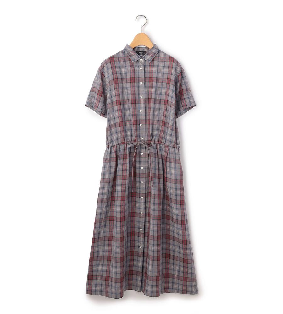 美品✨洗える✨KEITH キース チェック柄ワンピース 大きいサイズ42 XL リネンキースチェックワンピース｜ドレス｜KEITH(キース)｜ルック公式