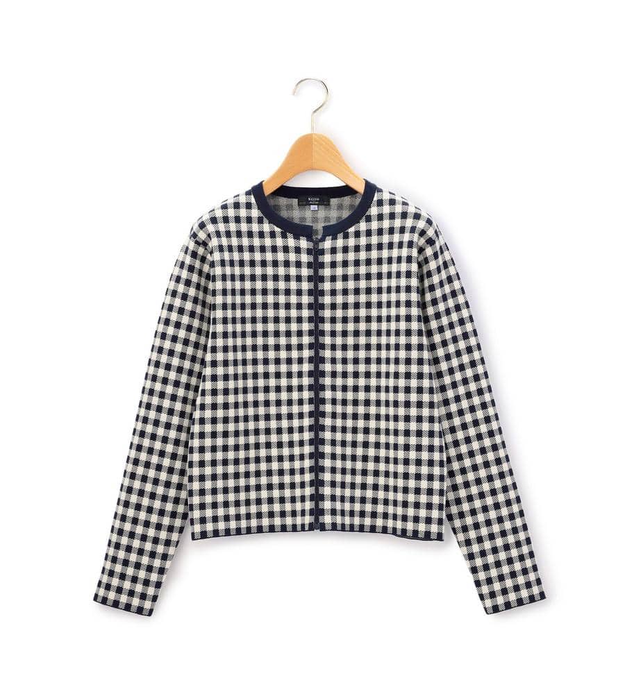 ギンガムチェックニットカーディガン｜ニット｜KEITH(キース)｜ルック