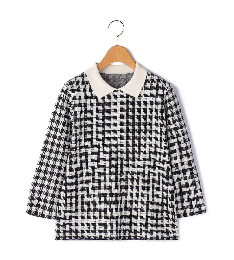 ギンガムチェックニットプルオーバー｜ニット｜KEITH(キース)｜ルック