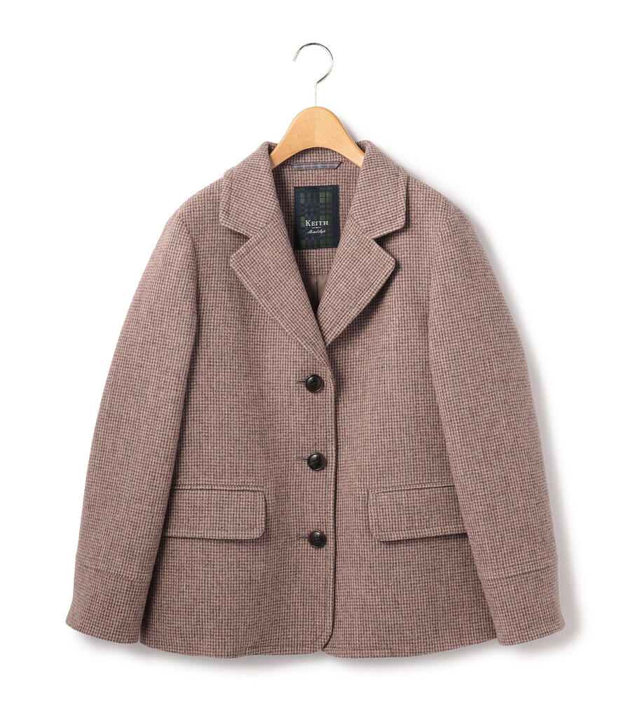 極美品◎XL T-JACKET ツイード チェック テーラードジャケット 英国製 セール】THROW TWEED BOXY TAILOR JK ツイード ボキシー