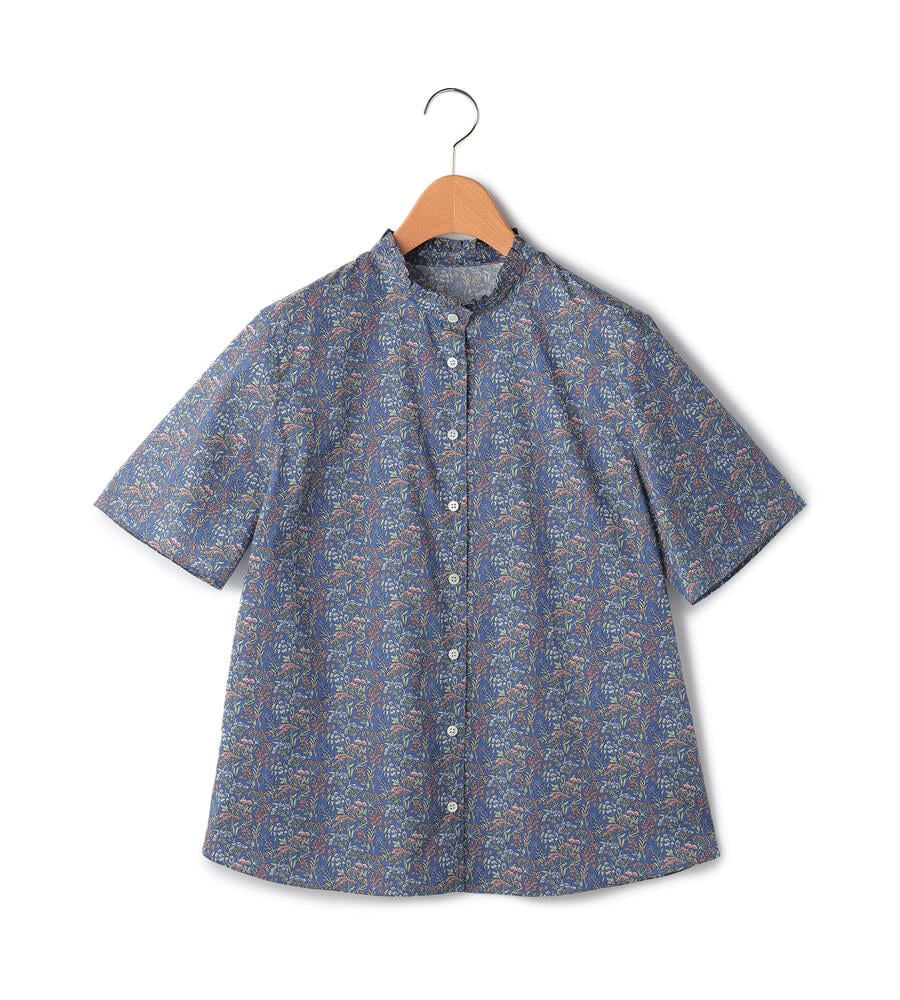 Lサイズ】LIBERTYプリントBlue Bouquetブラウス｜ブラウス・シャツ 