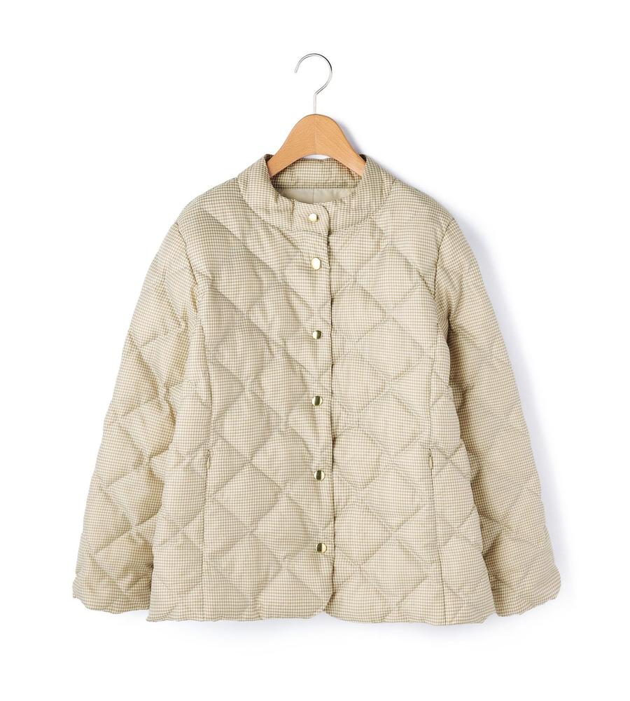 KEITH ベージュ チェック コート Lサイズ】ギンガムチェックコート｜コート｜KEITH Lサイズ(キースエル