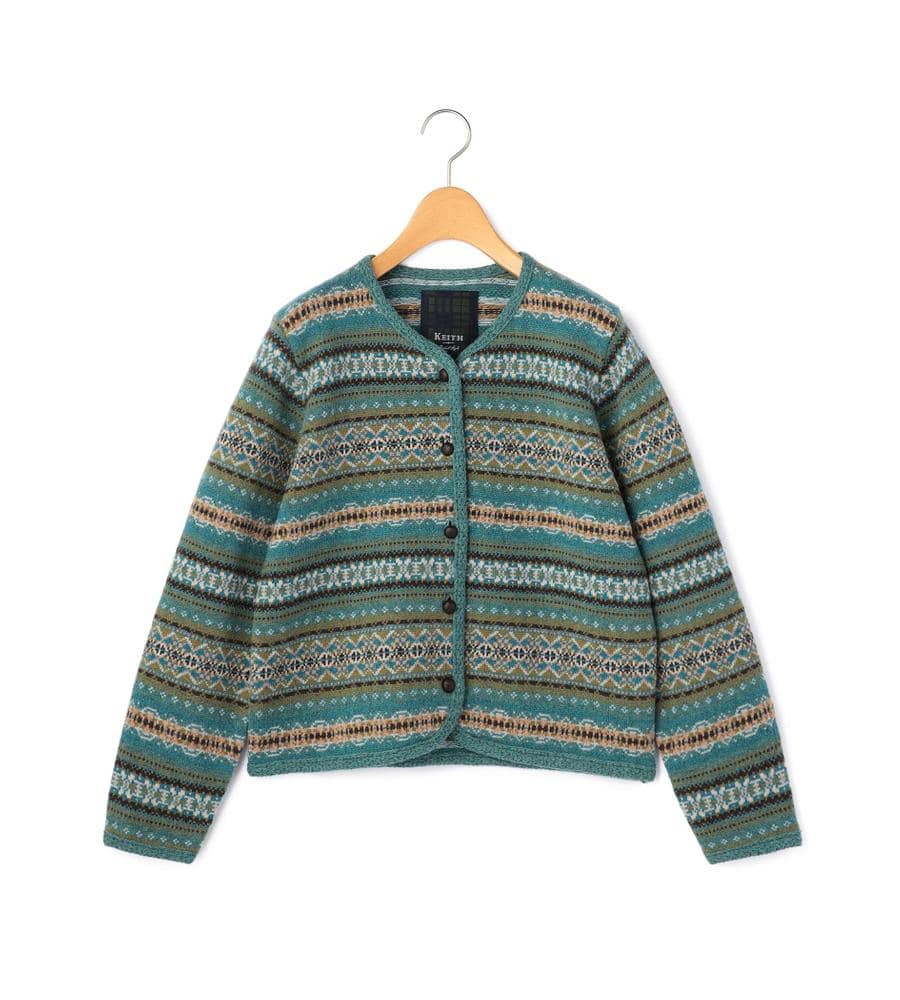 Lサイズ】フェアアイルニットカーディガン｜ニット｜KEITH Lサイズ