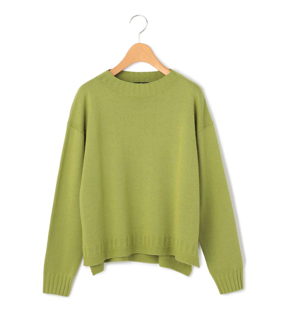 45rpmオーバーサイズ長袖ウールニット 緑 45rpmオーバーサイズ長袖ウールニット 緑