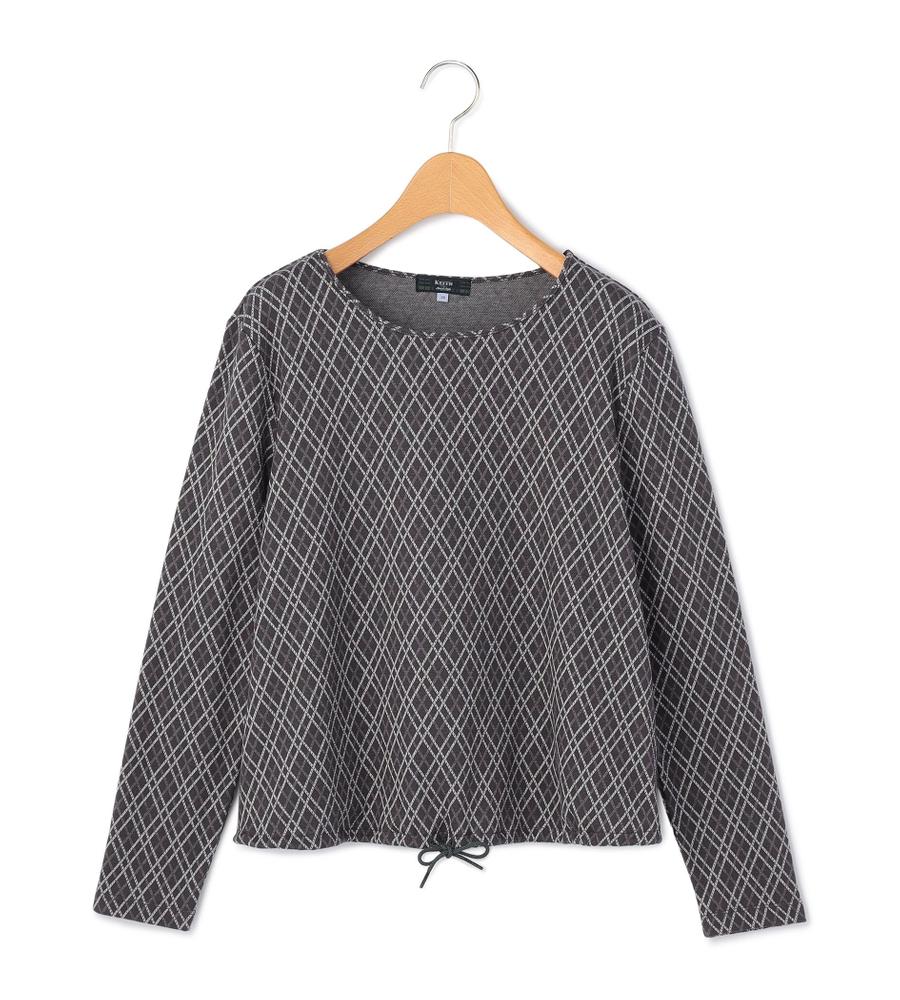 キース（KEITH）/【Lサイズ】ダイヤパターンカットソー丸首 Lサイズ】ダイヤパターンカットソー丸首｜カットソー｜KEITH Lサイズ