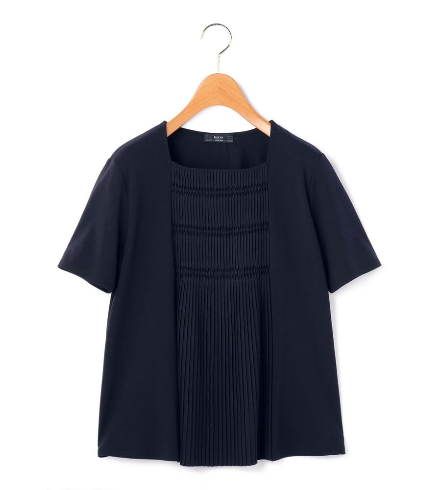 【Lサイズ】プリーツジャージーカットソー Lサイズ】プリーツジャージーカットソー｜カットソー｜KEITH L