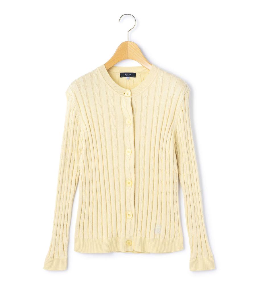 返品交換送料無料対象/先行受注】【Lサイズ】ハイゲージケーブルニット