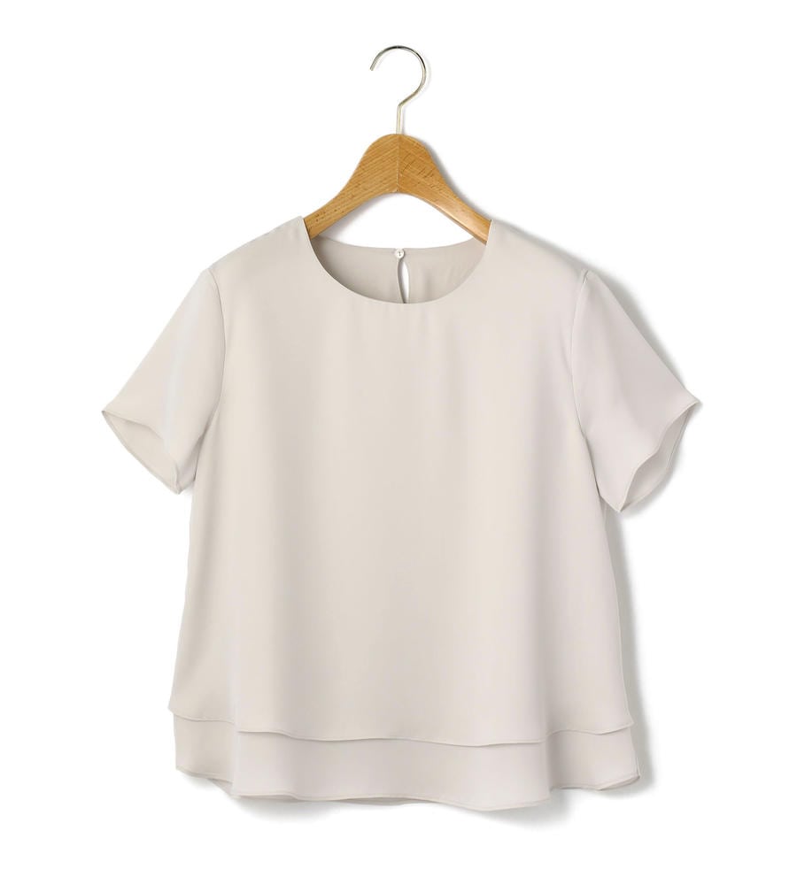 LOHEN ベビーサテンTシャツブラウス　グレー 2024SS予約販売商品】ベビーサテンTシャツブラウス – LOHEN